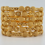 21k Gold Bangles sz MEDIUM set of 6 78.21 grams | 205564