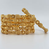 21k Gold Bangles sz MEDIUM set of 6 78.21 grams | 205564
