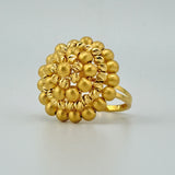 Five Row Faceted Bead Gold Ring 8.46 grams | 200416