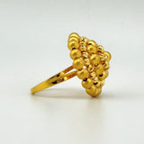 Five Row Faceted Bead Gold Ring 8.46 grams | 200416
