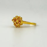 Solitaire Faceted Bead Gold Ring 2.32 grams | 200417