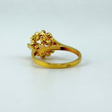 Solitaire Faceted Bead Gold Ring 2.32 grams | 200417