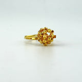 Solitaire Faceted Bead Gold Ring 2.32 grams | 200417
