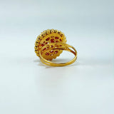 Six Row Faceted Bead Gold Ring 3.02 grams | 200439