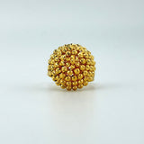 Six Row Faceted Bead Gold Ring 3.02 grams | 200439