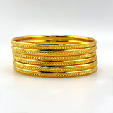 21K Gold Bangle Set sz Large 39.17 Grams | 205667