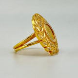 21K Gold Floral Rashadi Ring 6.27 Grams | 205668