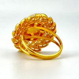 21K Gold Floral Rashadi Ring 6.27 Grams | 205668