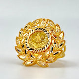 21K Gold Floral Rashadi Ring 6.27 Grams | 205668