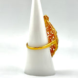 21K Gold Luxury Leaf Statement Ring – 8.38 Grams | 205671