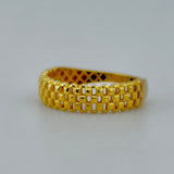 21K Gold Modern Textured Band Ring – 2.54 Grams | 205672