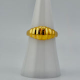 21K Gold Modern Ribbed Ring – 2.25 Grams | 205673
