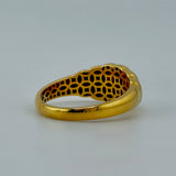 21K Gold Modern Ribbed Ring – 2.25 Grams | 205673