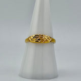 21K Gold Textured Band Ring – 1.01 Grams | 205675
