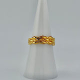 21K Gold Textured Floral Band Ring – 3.62 Grams | 205677
