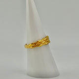 21K Gold Textured Floral Band Ring – 3.62 Grams | 205677