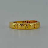 21K Gold Modern Engraved Band Ring – 1.86 Grams | 205679
