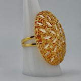 21K Gold Large Oval Statement Ring – 7.63 Grams | 205680