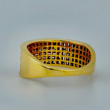 21K Gold Wide Textured Band Ring – 4.20 Grams | 205683