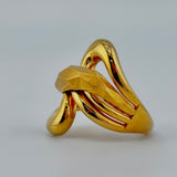 21K Gold Sculptural Swirl Ring – 6.66 Grams | 205685
