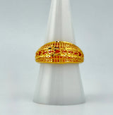21K Gold Heart Filigree Band Ring – 2.77 Grams | 205690