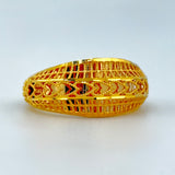 21K Gold Heart Filigree Band Ring – 2.77 Grams | 205690