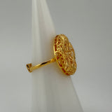 21K Gold Traditional Round Statement Ring – 3.3 Grams | 205697