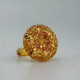 21K Gold Traditional Round Statement Ring – 3.3 Grams | 205697