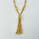 High Karat Gold Bead Drop Necklace – 18 Inch Luxury Design 10.45grams | 200672