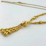 High Karat Gold Bead Drop Necklace – 18 Inch Luxury Design 10.45grams | 200672
