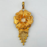 21K Gold Floral Statement Pendant – 6.21 Grams | 197442