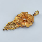 21K Gold Floral Statement Pendant – 6.21 Grams | 197442