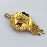 21K Gold Floral Statement Pendant – 6.21 Grams | 197442