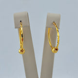 21K Gold Decorative Hoop Earrings – 3.92 Grams | 205801