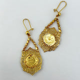 High Karat Rashadi Gold Lira Drop Earrings 12.63 grams | 200785