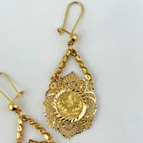 High Karat Rashadi Gold Lira Drop Earrings 12.63 grams | 200785