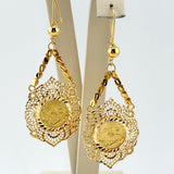High Karat Rashadi Gold Lira Drop Earrings 12.63 grams | 200785