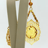 High Karat Rashadi Gold Lira Drop Earrings 12.63 grams | 200785