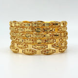 High Karat Gold Minimal Classic Bangle Set – Set of 6 | 56.21g |Size Small (Model 200798)