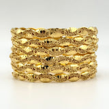 High Karat Gold Classic Bangle Set – Set of 6| 66.86g | Size Small (Model 200794)
