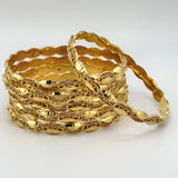 High Karat Gold Classic Bangle Set – Set of 6| 66.86g | Size Small (Model 200794)