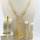 High Karat Gold Beaded Drop Set 48.24 grams | 200804
