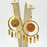 High Karat Rashadi Coin Drop Earrings 13.03 grams | 200809