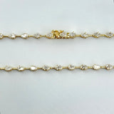 Lab Diamond Pear Tennis Necklace 17 inch 9.25 CTW | 200922