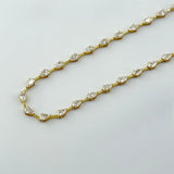 Lab Diamond Pear Tennis Necklace 17 inch 9.25 CTW | 200922
