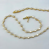 Lab Diamond Pear Tennis Necklace 17 inch 9.25 CTW | 200922
