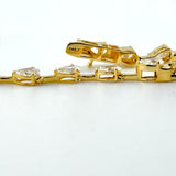 Lab Diamond Pear Tennis Necklace 17 inch 9.25 CTW | 200922