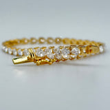 Diamond Pear Shape Tennis Bracelet 5.56 CTW 14K Gold 7.3 grams | 200926