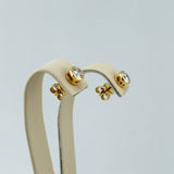 Round Bezel Lab Diamond Stud Earrings 1.08 CTW 14K Yellow Gold | 200928