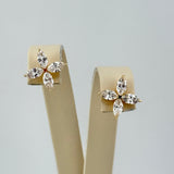 Marquise Lab Diamond Floral Stud Earrings 2.52 CTW | 200932